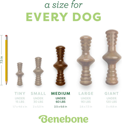 Zaggler Rolling Dog Chew Toy for Aggressive Chewers, Made in USA